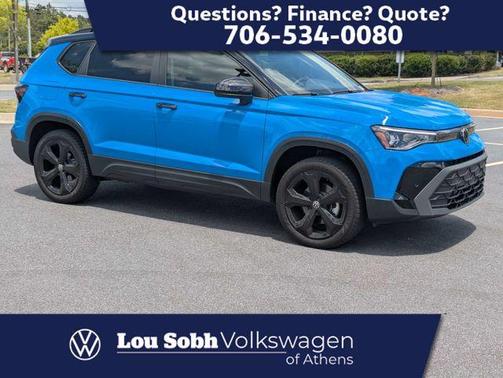 Cornflower Blue W/Black Roof 2025 Volkswagen Taos 1.5T SE Black