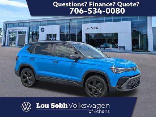 Cornflower Blue W/Black Roof 2025 Volkswagen Taos 1.5T SE Black