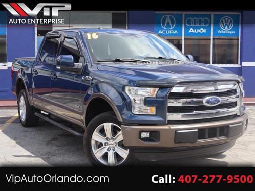 Blue 2016 Ford F-150 Lariat