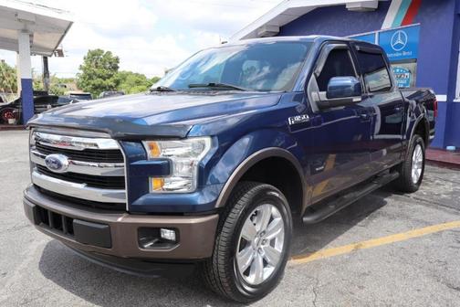 Blue 2016 Ford F-150 Lariat