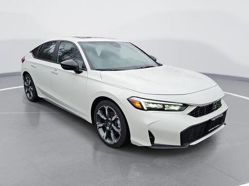 Platinum White Pearl 2026 Honda Civic Hybrid Sport Touring