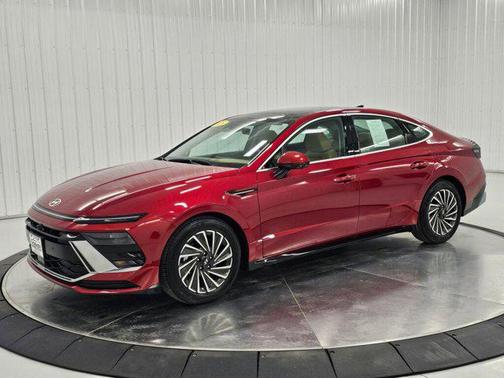 Ultimate red 2025 Hyundai SONATA Hybrid Limited