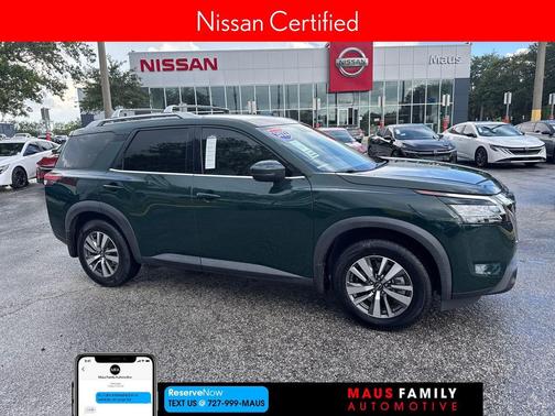 Obsidian Green Pearl 2022 Nissan Pathfinder SL 2WD