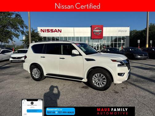 Aspen White Tricoat 2024 Nissan Armada SV 2WD