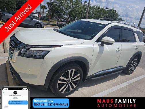 Pearl White Tricoat 2023 Nissan Pathfinder Platinum 4WD