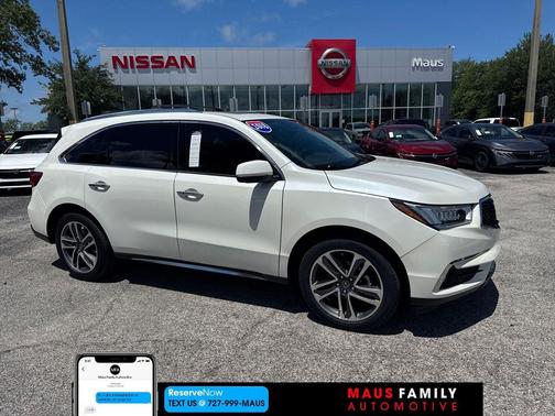 White Diamond Pearl 2018 Acura MDX 3.5L w/Advance Package