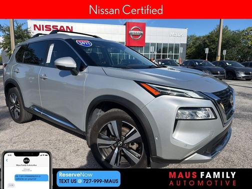 Brilliant Silver Metallic 2022 Nissan Rogue Platinum