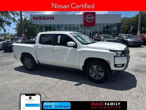 Glacier White 2025 Nissan Frontier SV