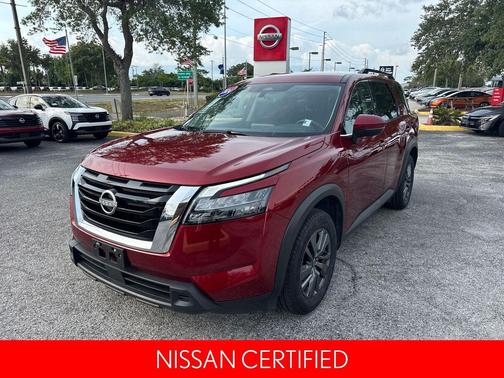 Scarlet Ember 2024 Nissan Pathfinder SV FWD