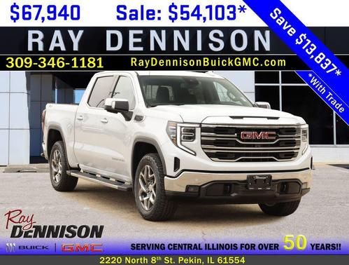 Glacier White Tricoat 2026 GMC Sierra 1500 SLT