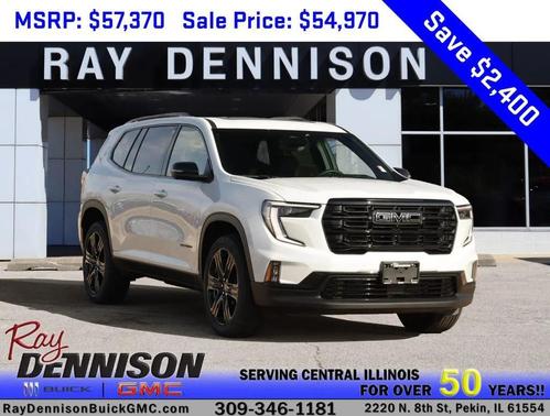 Glacier White Tricoat 2026 GMC Acadia Elevation AWD
