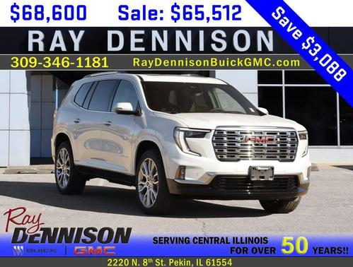 Glacier White Tricoat 2026 GMC Acadia Denali