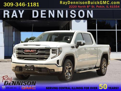 Glacier White Tricoat 2026 GMC Sierra 1500 SLT