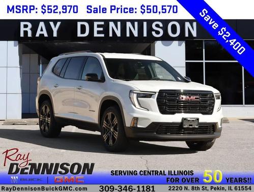 Glacier White Tricoat 2026 GMC Acadia Elevation FWD