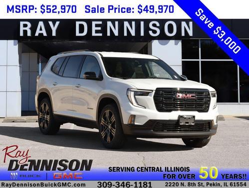 Glacier White Tricoat 2026 GMC Acadia Elevation FWD