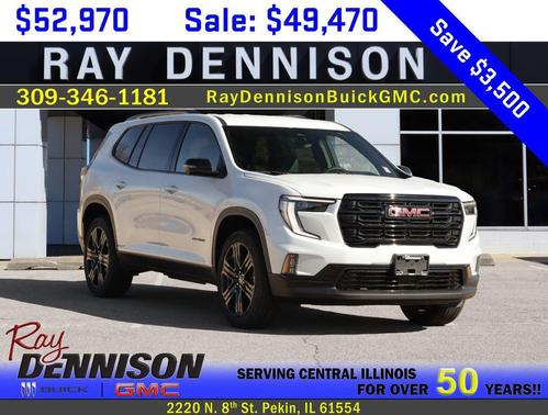 Glacier White Tricoat 2026 GMC Acadia Elevation FWD
