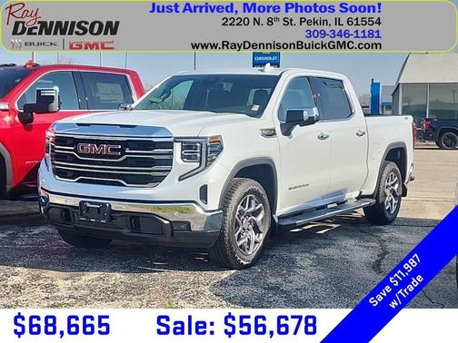 Glacier White Tricoat 2026 GMC Sierra 1500 SLT