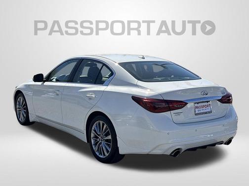 Pure White 2023 INFINITI Q50 3.0t LUXE