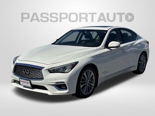 Pure White 2023 INFINITI Q50 3.0t LUXE