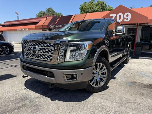 Midnight Pine Metallic 2019 Nissan Titan XD Platinum Reserve