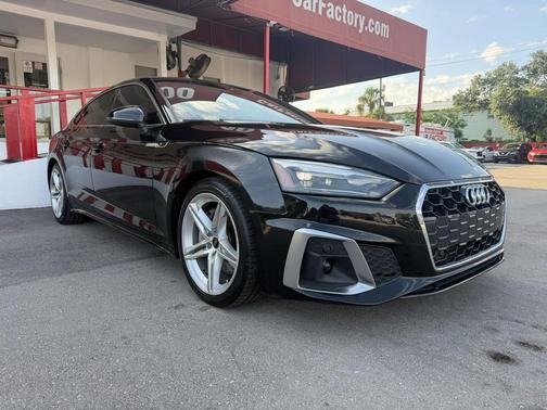 Brilliant Black 2021 Audi A5 Sportback 45 S Line Premium