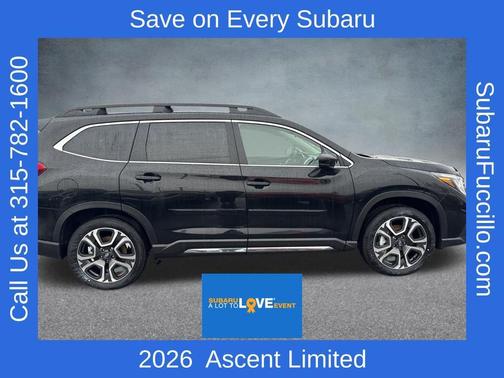 Crystal Black Silica 2026 Subaru Ascent Limited