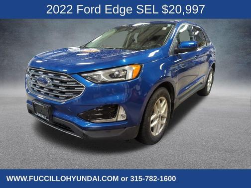 Blue 2022 Ford Edge SEL