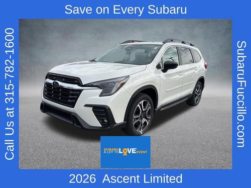 Crystal White Pearl 2026 Subaru Ascent Limited