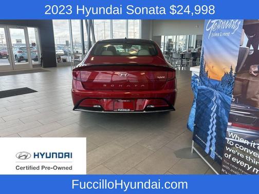 Red 2023 Hyundai SONATA Hybrid Limited