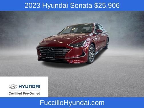 Red 2023 Hyundai SONATA Hybrid Limited