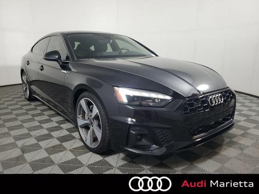 Black Metallic 2021 Audi A5 Sportback 45 S Line Premium Plus