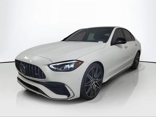 White 2024 Mercedes-Benz AMG C 43 4MATIC