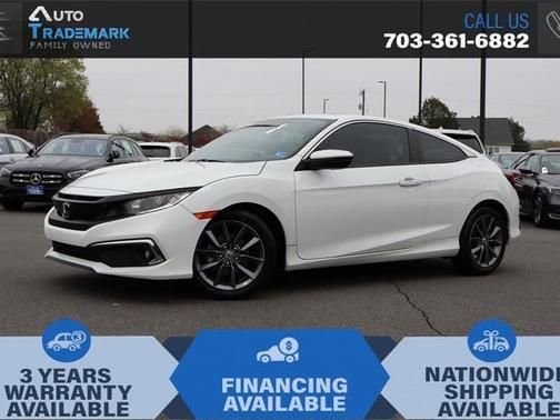 Platinum White Pearl 2019 Honda Civic EX CVT