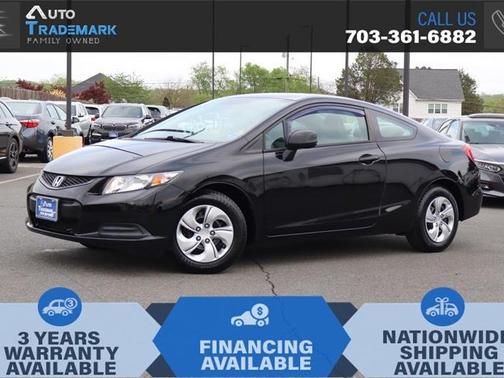 Crystal Black Pearl 2013 Honda Civic 2dr Auto LX