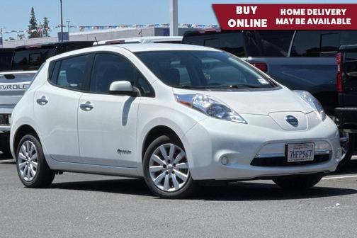 Pearl White 2015 Nissan Leaf S