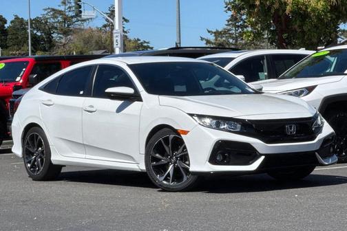 Platinum White Pearl 2021 Honda Civic Sport