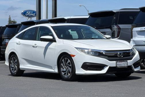 White Orchid Pearl 2018 Honda Civic EX
