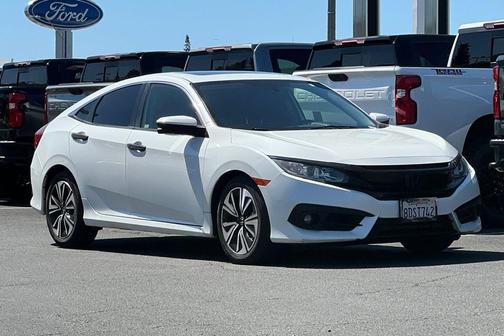White Orchid Pearl 2018 Honda Civic EX-T