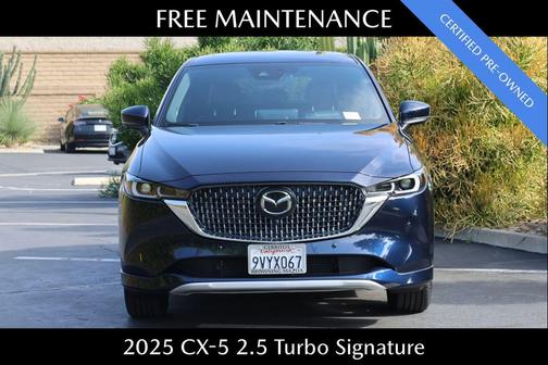 Deep Crystal Blue Mica 2025 Mazda CX-5 2.5 Turbo Signature