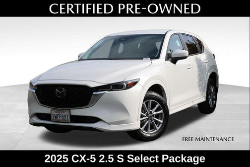 Rhodium White Metallic 2025 Mazda CX-5 2.5 S Select Package