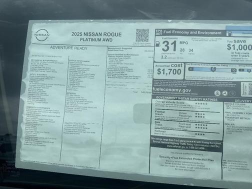 2025 Nissan Rogue Platinum