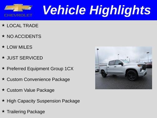 Silver Ice Metallic 2022 Chevrolet Silverado 1500 Custom