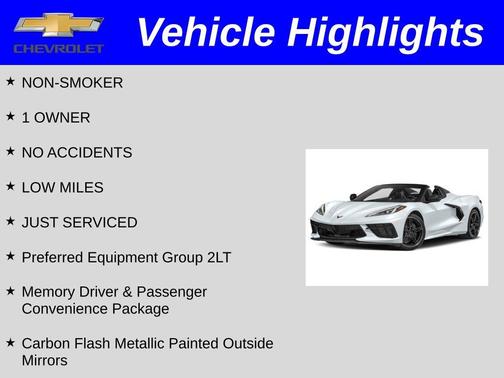 Arctic White 2024 Chevrolet Corvette Stingray w/2LT