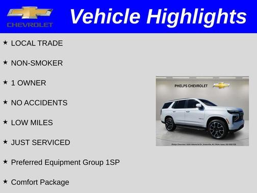Iridescent Pearl Tricoat 2025 Chevrolet Tahoe RST