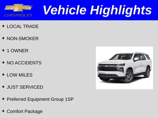 Iridescent Pearl Tricoat 2025 Chevrolet Tahoe RST