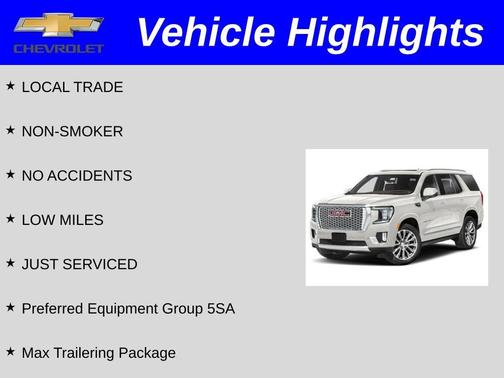 White Frost Tri-Coat 2022 GMC Yukon Denali