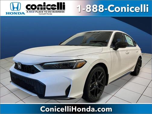 Platinum White Pearl 2026 Honda Civic Hybrid Sport