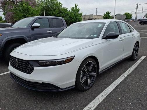Platinum White 2023 Honda Accord Hybrid Sport