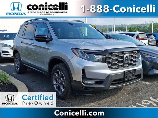 Lunar Silver Metallic 2024 Honda Passport AWD TrailSport