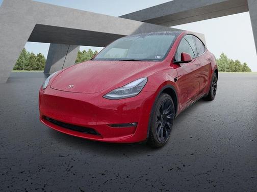 Red 2023 Tesla Model Y Long Range